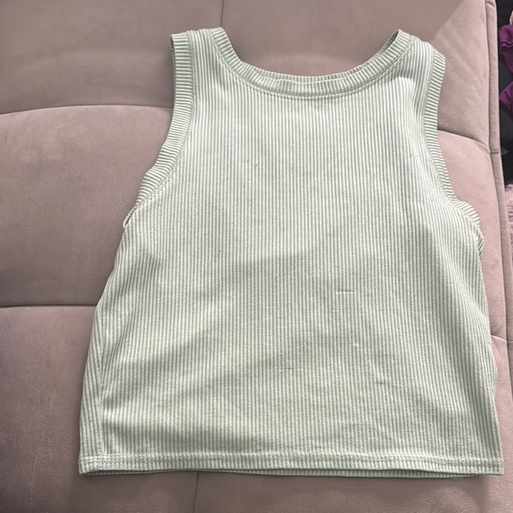 Mint Green Ribbed Women's Top